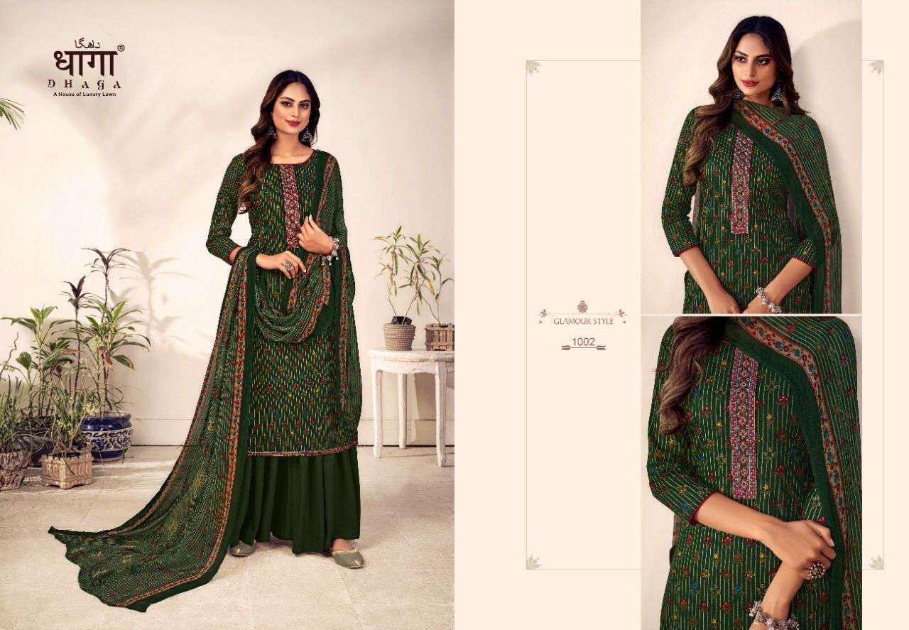 KHWAAB BY DHAGA 1001 TO 1006 SERIES BEAUTIFUL SUITS COLORFUL STYLISH FANCY CASUAL WEAR & ETHNIC WEAR PURE COTTON DIGITAL PRINT DRESSES AT WHOLESALE PRICE