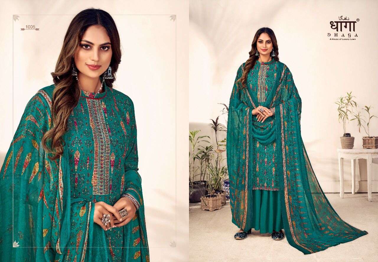KHWAAB BY DHAGA 1001 TO 1006 SERIES BEAUTIFUL SUITS COLORFUL STYLISH FANCY CASUAL WEAR & ETHNIC WEAR PURE COTTON DIGITAL PRINT DRESSES AT WHOLESALE PRICE