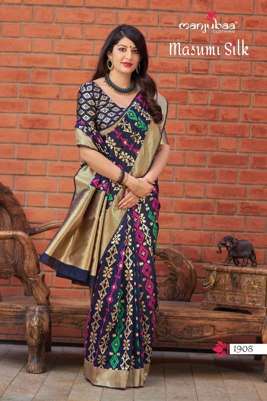 MANJUBAA MIX BY MANJUBAA CLOTHING INDIAN TRADITIONAL WEAR COLLECTION BEAUTIFUL STYLISH FANCY COLORFUL PARTY WEAR & OCCASIONAL WEAR SOFT SILK SAREES AT WHOLESALE PRICE