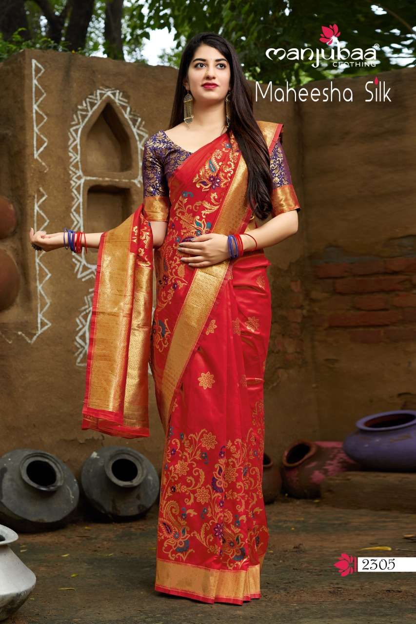 MANJUBAA MIX BY MANJUBAA CLOTHING INDIAN TRADITIONAL WEAR COLLECTION BEAUTIFUL STYLISH FANCY COLORFUL PARTY WEAR & OCCASIONAL WEAR SOFT SILK SAREES AT WHOLESALE PRICE