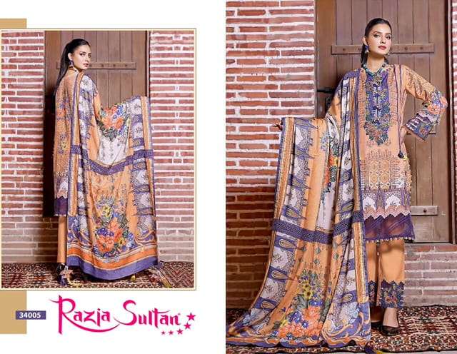 RAZIA SULTAN VOL-34 BY APANA COTTON 34001 TO 34010 SERIES BEAUTIFUL SUITS STYLISH FANCY COLORFUL CASUAL WEAR & ETHNIC WEAR COTTON PRINTED DRESSES AT WHOLESALE PRICE