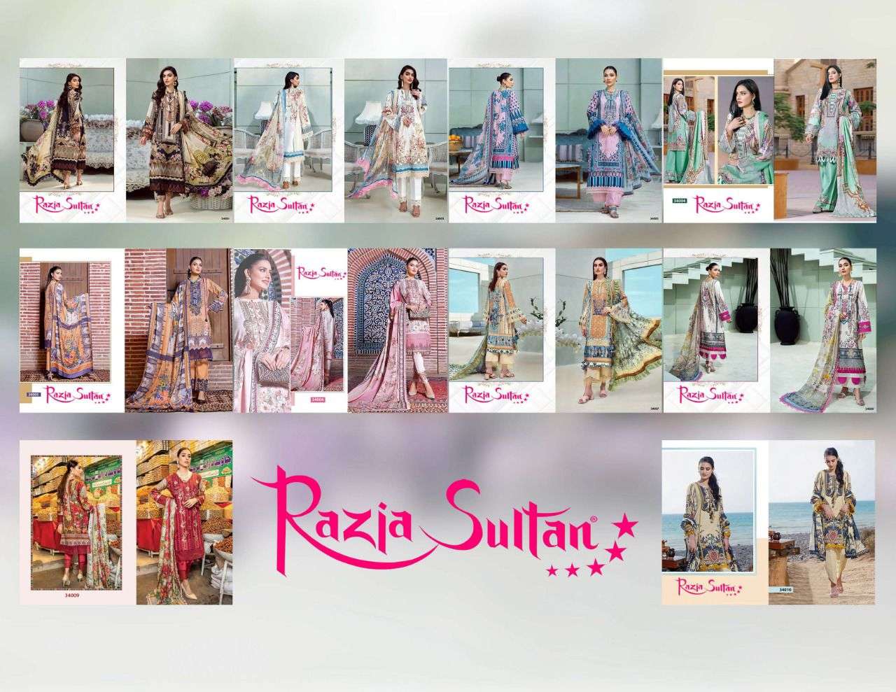 RAZIA SULTAN VOL-34 BY APANA COTTON 34001 TO 34010 SERIES BEAUTIFUL SUITS STYLISH FANCY COLORFUL CASUAL WEAR & ETHNIC WEAR COTTON PRINTED DRESSES AT WHOLESALE PRICE
