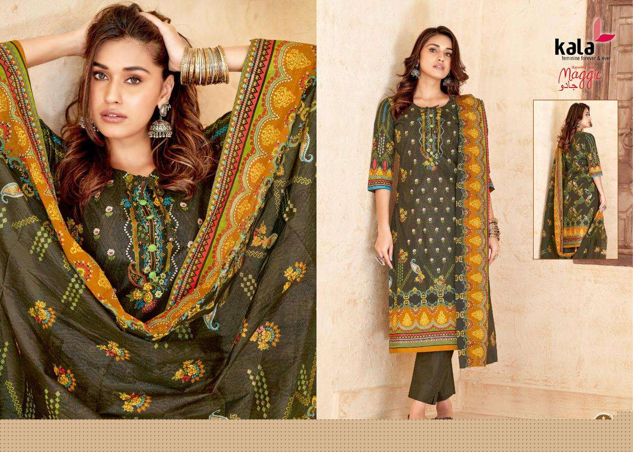 MAGGIC VOL-17 BY KALA 3901 TO 3912 SERIES BEAUTIFUL SUITS COLORFUL STYLISH FANCY CASUAL WEAR & ETHNIC WEAR PURE COTTON DRESSES AT WHOLESALE PRICE