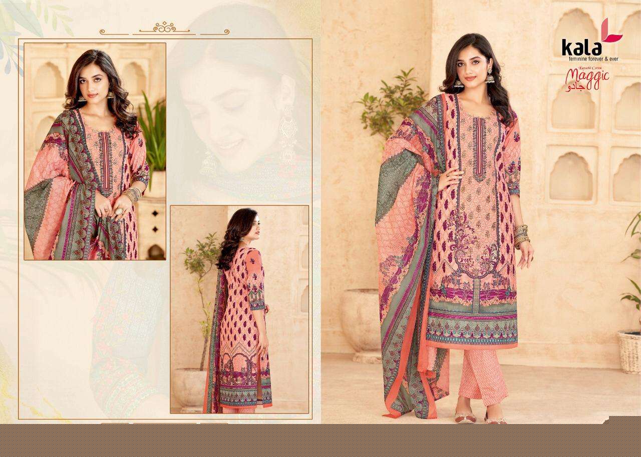 MAGGIC VOL-17 BY KALA 3901 TO 3912 SERIES BEAUTIFUL SUITS COLORFUL STYLISH FANCY CASUAL WEAR & ETHNIC WEAR PURE COTTON DRESSES AT WHOLESALE PRICE