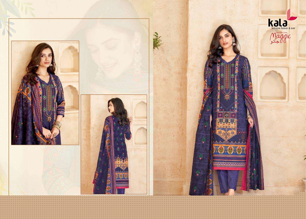 MAGGIC VOL-17 BY KALA 3901 TO 3912 SERIES BEAUTIFUL SUITS COLORFUL STYLISH FANCY CASUAL WEAR & ETHNIC WEAR PURE COTTON DRESSES AT WHOLESALE PRICE
