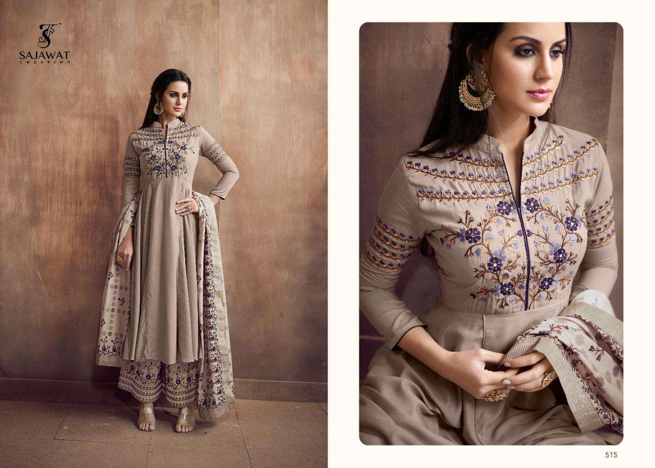 PRISHA VOL-1 NX BY SAJAWAT CREATION BEAUTIFUL SUITS COLORFUL STYLISH FANCY CASUAL WEAR & ETHNIC WEAR HEAVY SILK DRESSES AT WHOLESALE PRICE