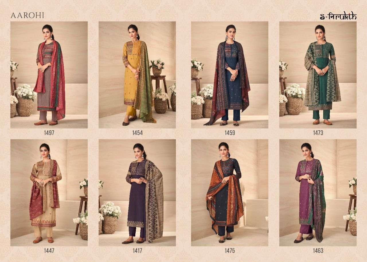 AAROHI BY S-NIRUKTH BEAUTIFUL SUITS COLORFUL STYLISH FANCY CASUAL WEAR & ETHNIC WEAR COTTON PRINT WITH EMBROIDERY DRESSES AT WHOLESALE PRICE