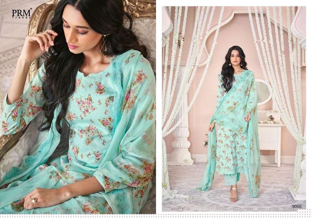 QLINE BY PRM TRENDZ 9054 TO 9063 SERIES BEAUTIFUL SUITS COLORFUL STYLISH FANCY CASUAL WEAR & ETHNIC WEAR PURE LAWN COTTON PRINT DRESSES AT WHOLESALE PRICE