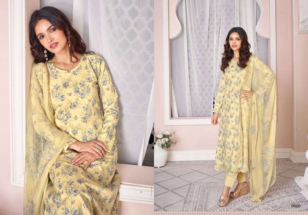 QLINE BY PRM TRENDZ 9054 TO 9063 SERIES BEAUTIFUL SUITS COLORFUL STYLISH FANCY CASUAL WEAR & ETHNIC WEAR PURE LAWN COTTON PRINT DRESSES AT WHOLESALE PRICE
