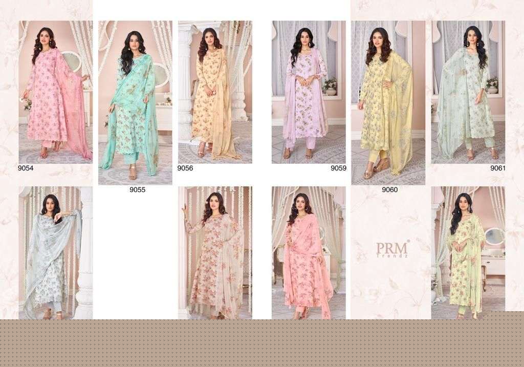 QLINE BY PRM TRENDZ 9054 TO 9063 SERIES BEAUTIFUL SUITS COLORFUL STYLISH FANCY CASUAL WEAR & ETHNIC WEAR PURE LAWN COTTON PRINT DRESSES AT WHOLESALE PRICE