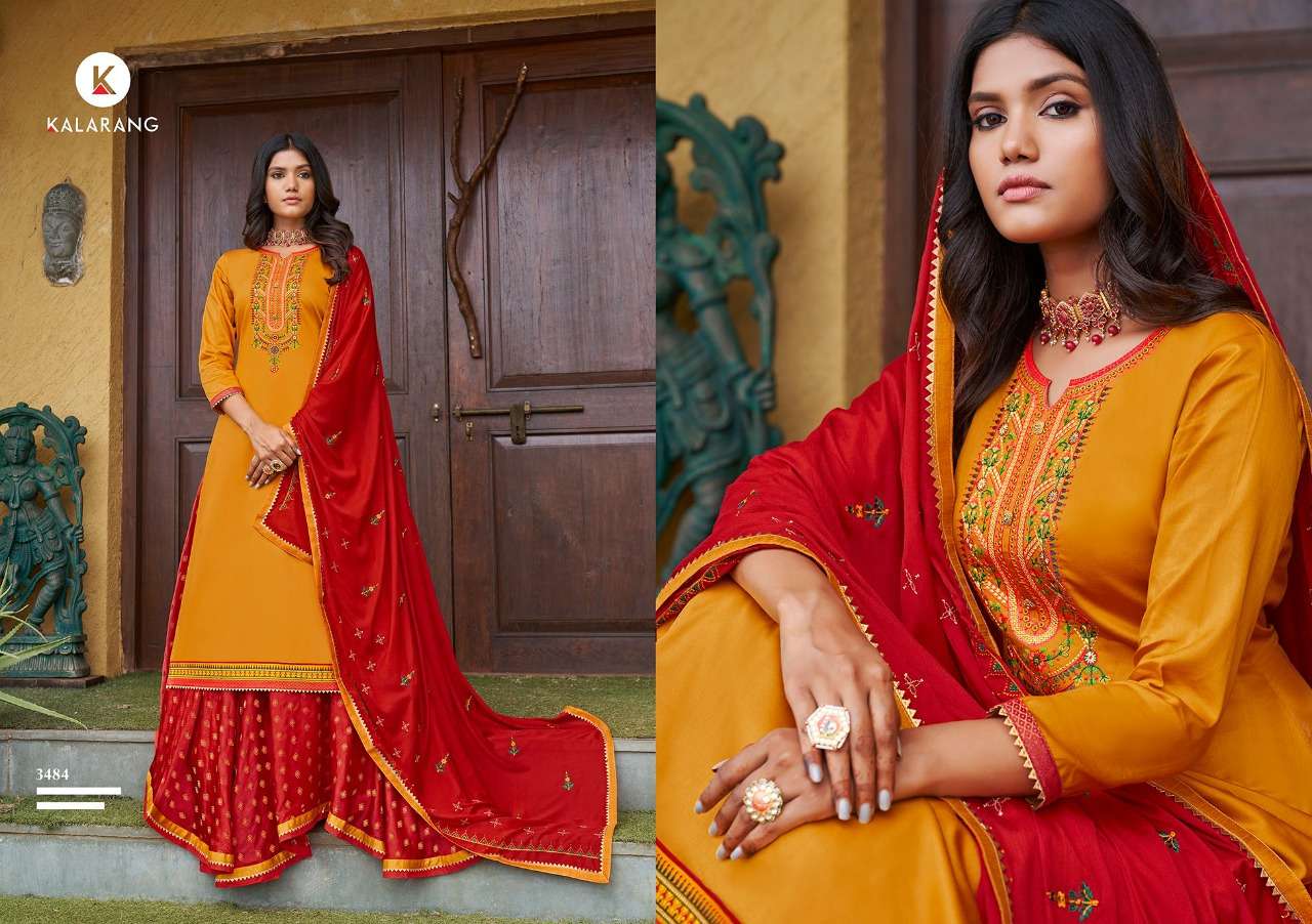 Black Berry Vol-6 By Kalarang 3481 To 3484 Series Designer Suits Collection Beautiful Stylish Colorful Fancy Party Wear & Occasional Wear Jam Silk Cotton With Embroidery Dresses At Wholesale Price