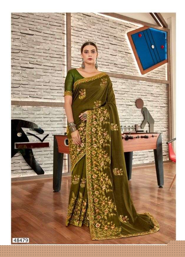 APPLE VOL-3 BY KALISTA FASHION 48475 TO 48482 SERIES INDIAN TRADITIONAL WEAR COLLECTION BEAUTIFUL STYLISH FANCY COLORFUL PARTY WEAR & OCCASIONAL WEAR VICHITRA SAREES AT WHOLESALE PRICE