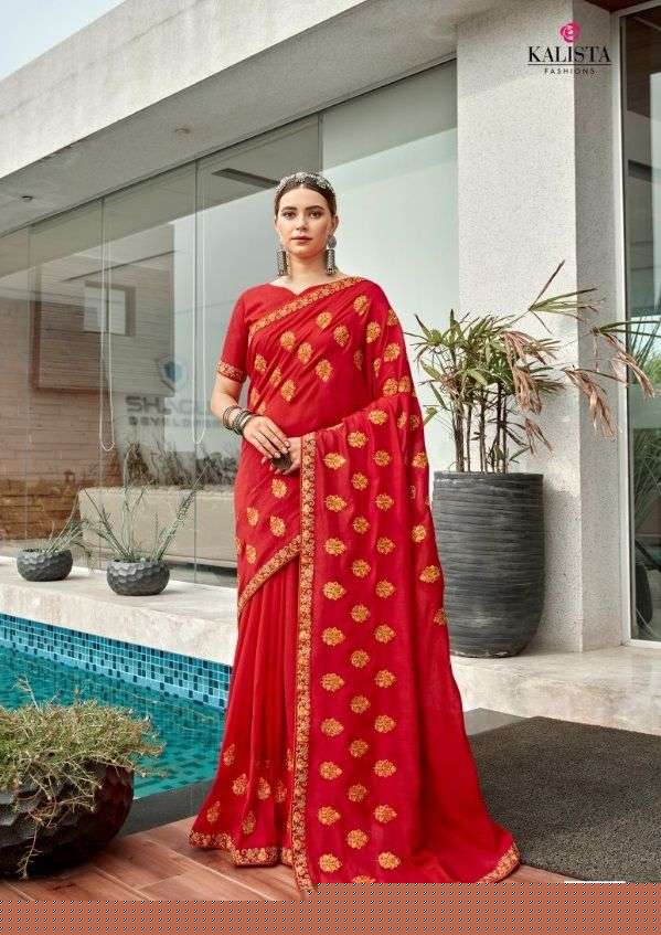 APPLE VOL-3 BY KALISTA FASHION 48475 TO 48482 SERIES INDIAN TRADITIONAL WEAR COLLECTION BEAUTIFUL STYLISH FANCY COLORFUL PARTY WEAR & OCCASIONAL WEAR VICHITRA SAREES AT WHOLESALE PRICE