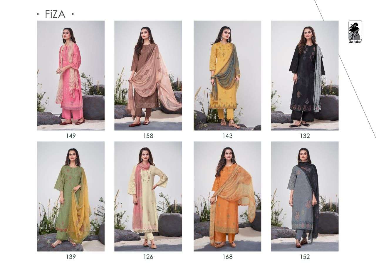 FIZA BY SAHIBA FABRICS BEAUTIFUL SUITS COLORFUL STYLISH FANCY CASUAL WEAR & ETHNIC WEAR PURE COTTON DIGITAL PRINT DRESSES AT WHOLESALE PRICE