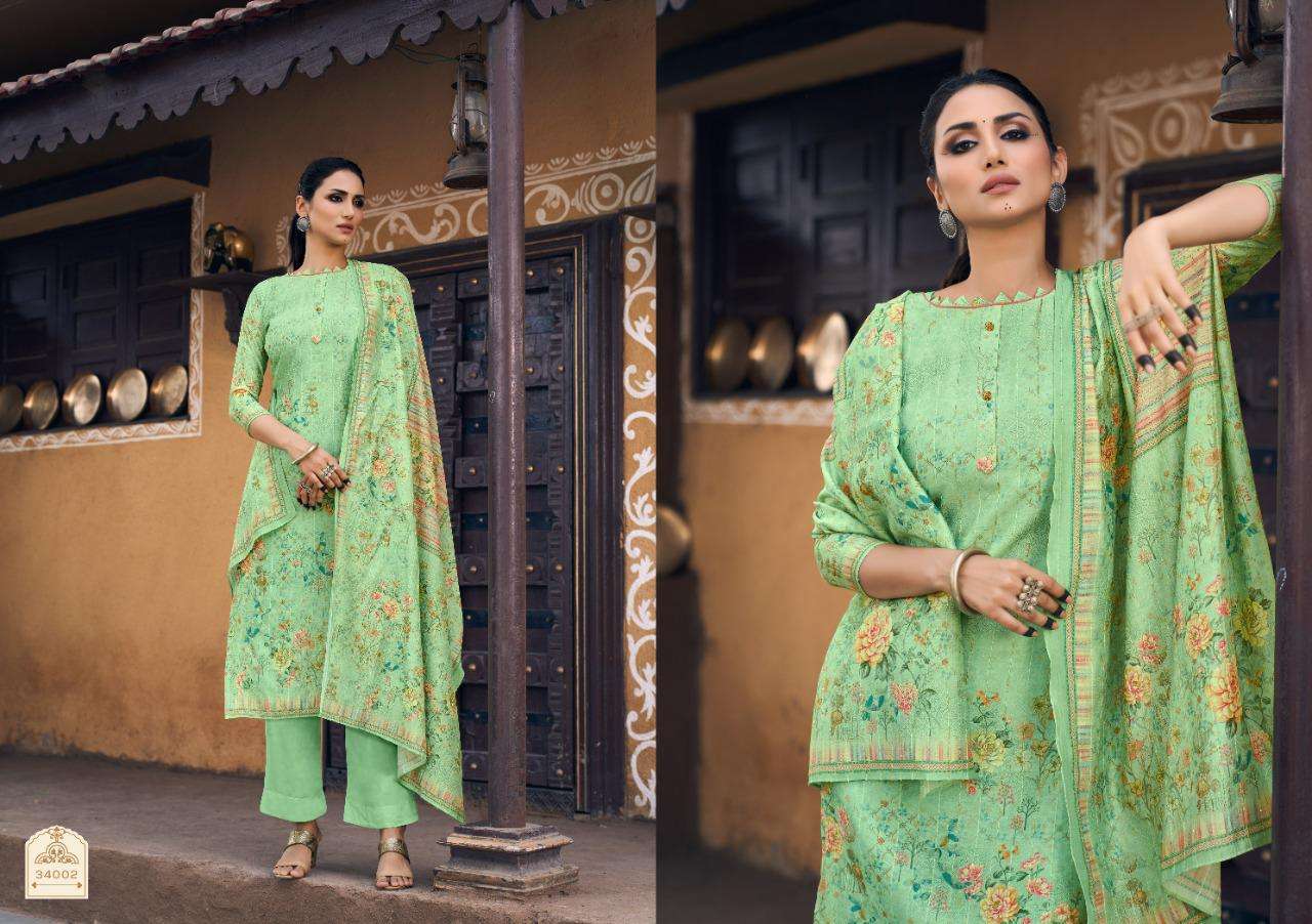 SEJAL BY SIYONI 34001 TO 34006 SERIES BEAUTIFUL SUITS COLORFUL STYLISH FANCY CASUAL WEAR & ETHNIC WEAR PURE MUSLIN DIGITAL PRINT DRESSES AT WHOLESALE PRICE