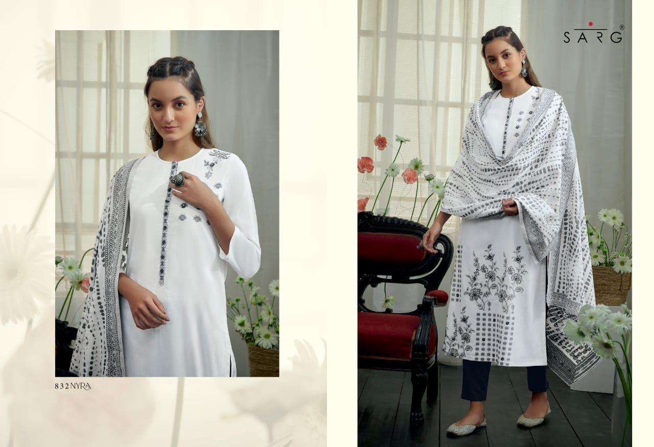 NYRA BY SARG BEAUTIFUL SUITS COLORFUL STYLISH FANCY CASUAL WEAR & ETHNIC WEAR PURE COTTON DIGITAL PRINT DRESSES AT WHOLESALE PRICE