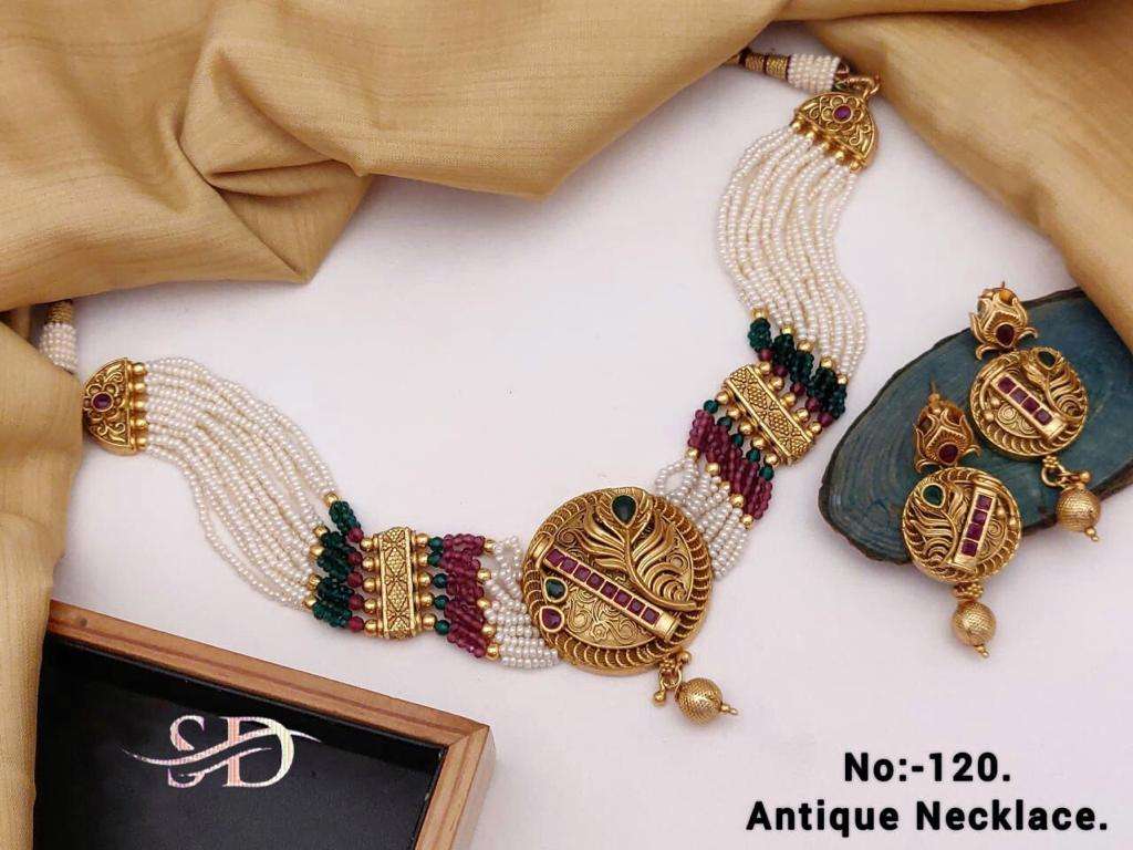 ANTIQUE NECKLACE BY FASHID WHOLESALE TRADITIONAL ARTIFICIAL JEWELLERY FOR INDIAN ATTIRE AT EXCLUSIVE RANGE.