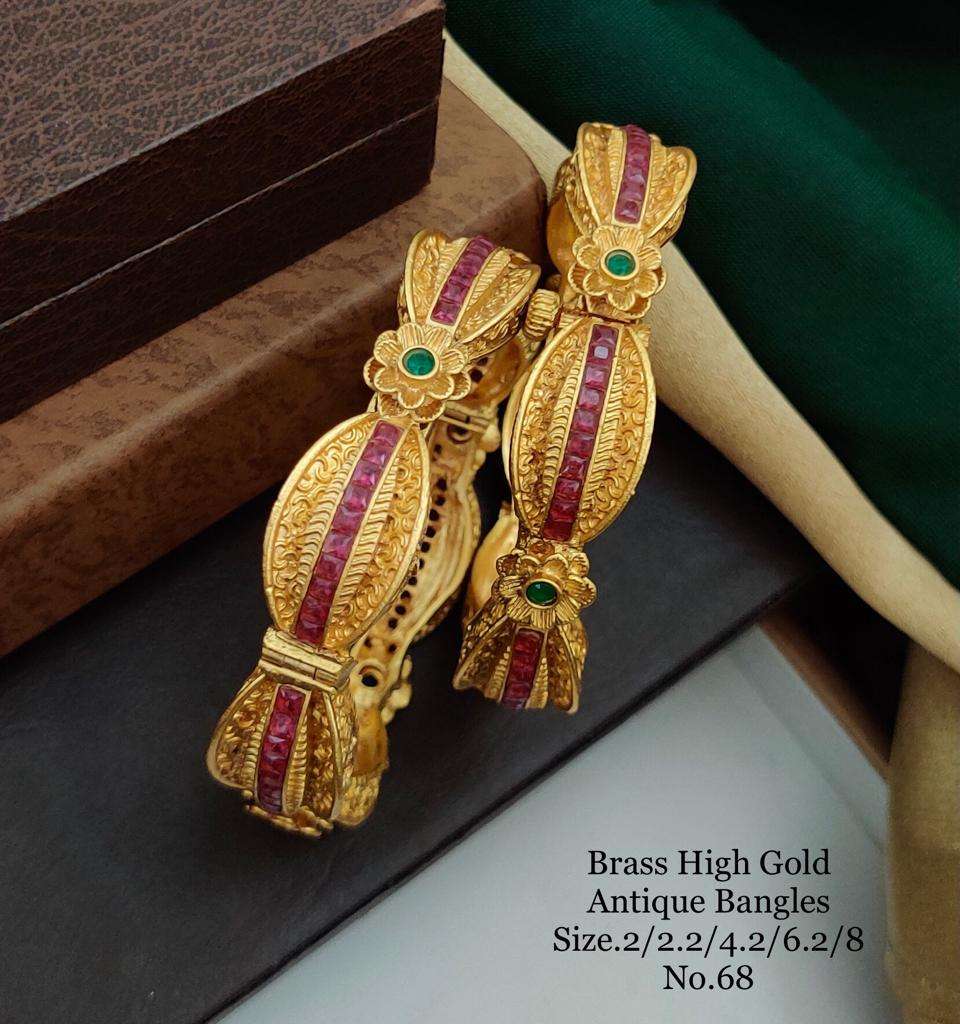 ANTIQUE BANGALS BY FASHID WHOLESALE TRADITIONAL ARTIFICIAL JEWELLERY FOR INDIAN ATTIRE AT EXCLUSIVE RANGE.
