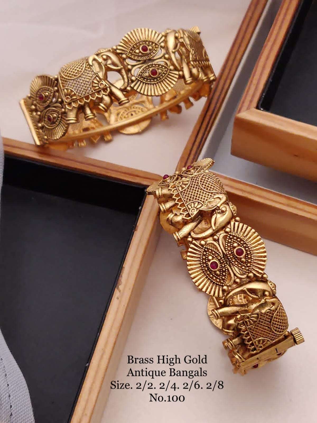 ANTIQUE BANGALS BY FASHID WHOLESALE TRADITIONAL ARTIFICIAL JEWELLERY FOR INDIAN ATTIRE AT EXCLUSIVE RANGE.