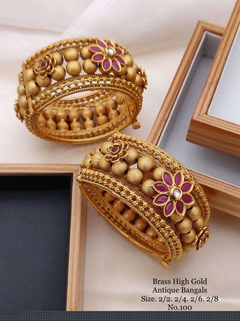 ANTIQUE BANGALS BY FASHID WHOLESALE TRADITIONAL ARTIFICIAL JEWELLERY FOR INDIAN ATTIRE AT EXCLUSIVE RANGE.