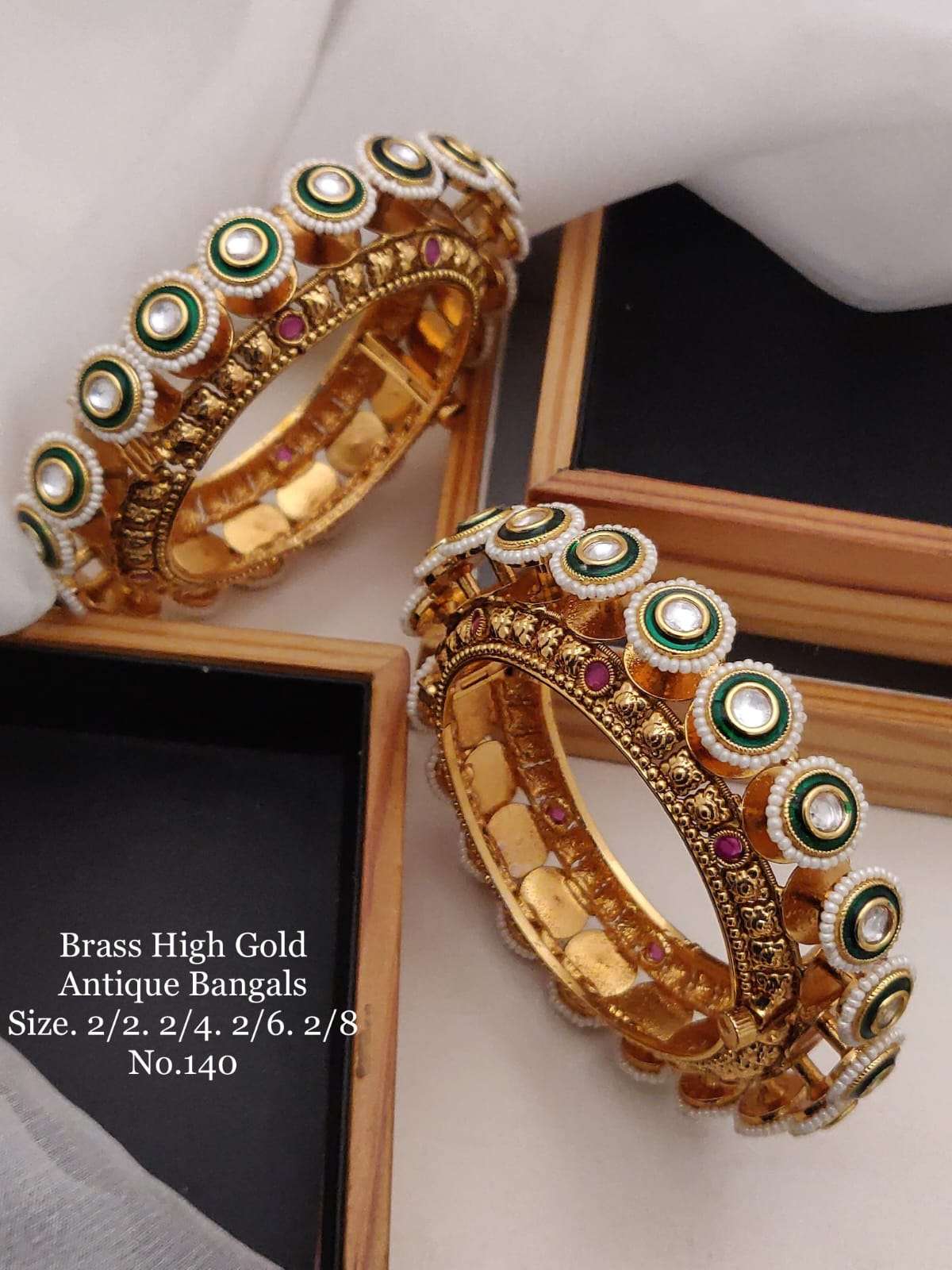 ANTIQUE BANGALS BY FASHID WHOLESALE TRADITIONAL ARTIFICIAL JEWELLERY FOR INDIAN ATTIRE AT EXCLUSIVE RANGE.