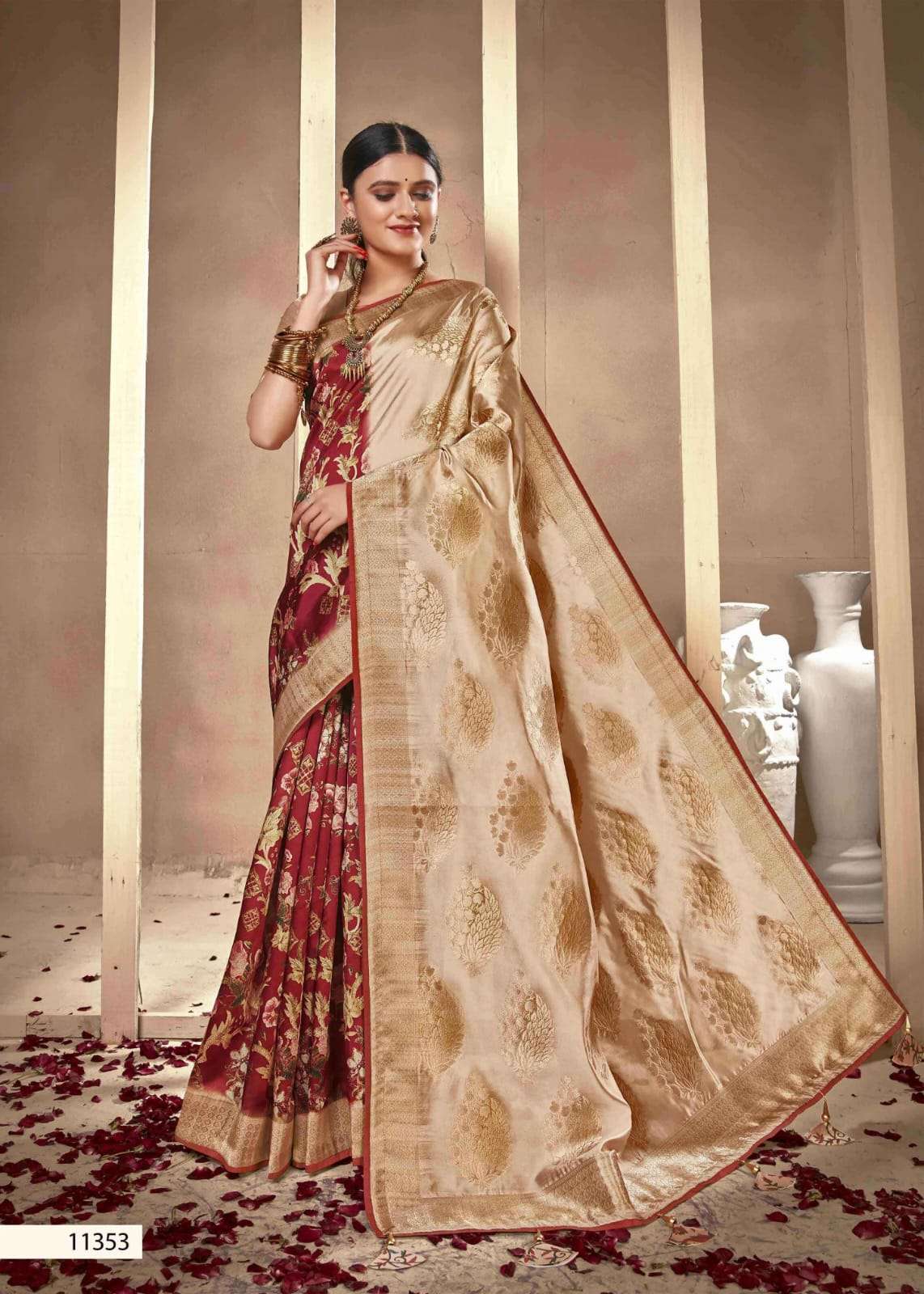 APURVA BY SHAKUNT 11351 TO 11358 SERIES INDIAN TRADITIONAL WEAR COLLECTION BEAUTIFUL STYLISH FANCY COLORFUL PARTY WEAR & OCCASIONAL WEAR SILK SAREES AT WHOLESALE PRICE