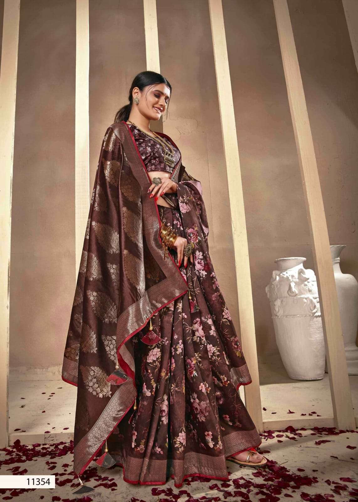 APURVA BY SHAKUNT 11351 TO 11358 SERIES INDIAN TRADITIONAL WEAR COLLECTION BEAUTIFUL STYLISH FANCY COLORFUL PARTY WEAR & OCCASIONAL WEAR SILK SAREES AT WHOLESALE PRICE