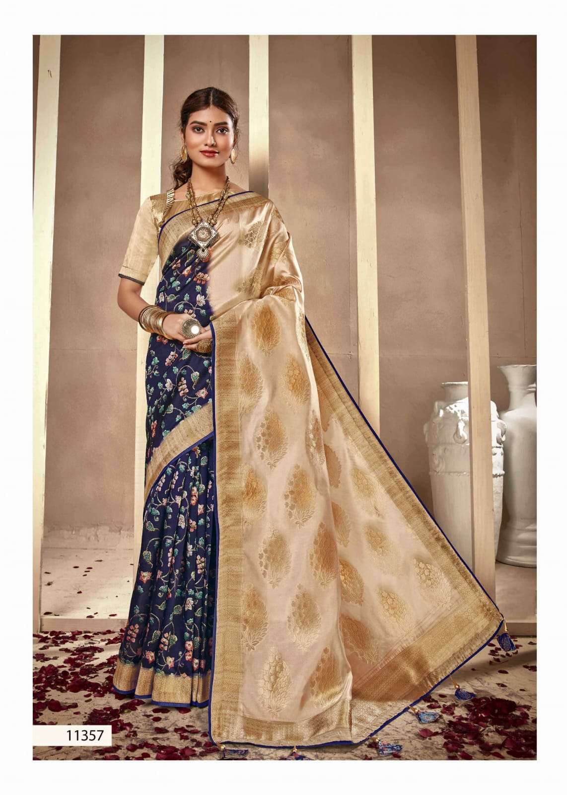 APURVA BY SHAKUNT 11351 TO 11358 SERIES INDIAN TRADITIONAL WEAR COLLECTION BEAUTIFUL STYLISH FANCY COLORFUL PARTY WEAR & OCCASIONAL WEAR SILK SAREES AT WHOLESALE PRICE