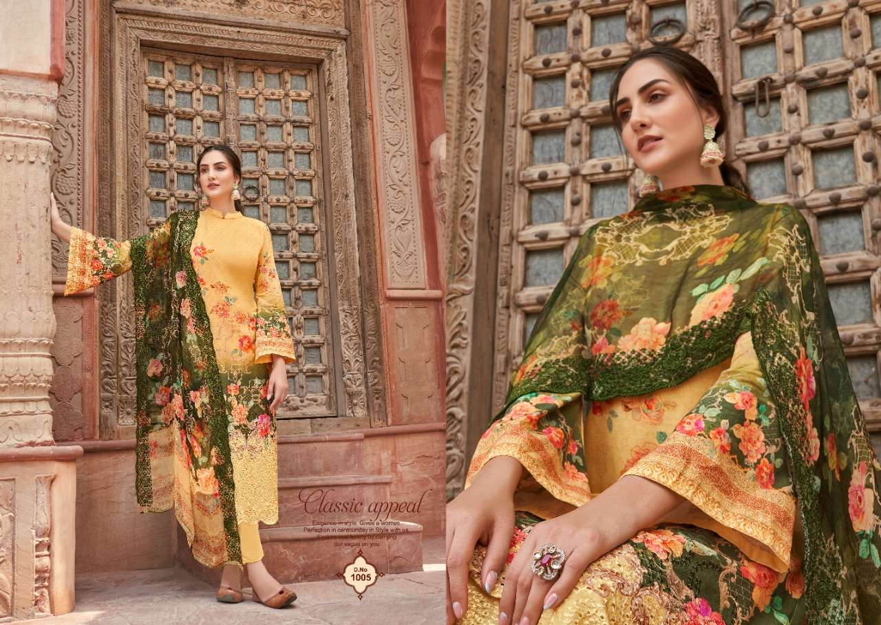 ZAHARANA LIBAS BY ZSM 1001 TO 1006 SERIES BEAUTIFUL PAKISTANI SUITS COLORFUL STYLISH FANCY CASUAL WEAR & ETHNIC WEAR PURE LAWN COTTON DIGITAL PRINT DRESSES AT WHOLESALE PRICE
