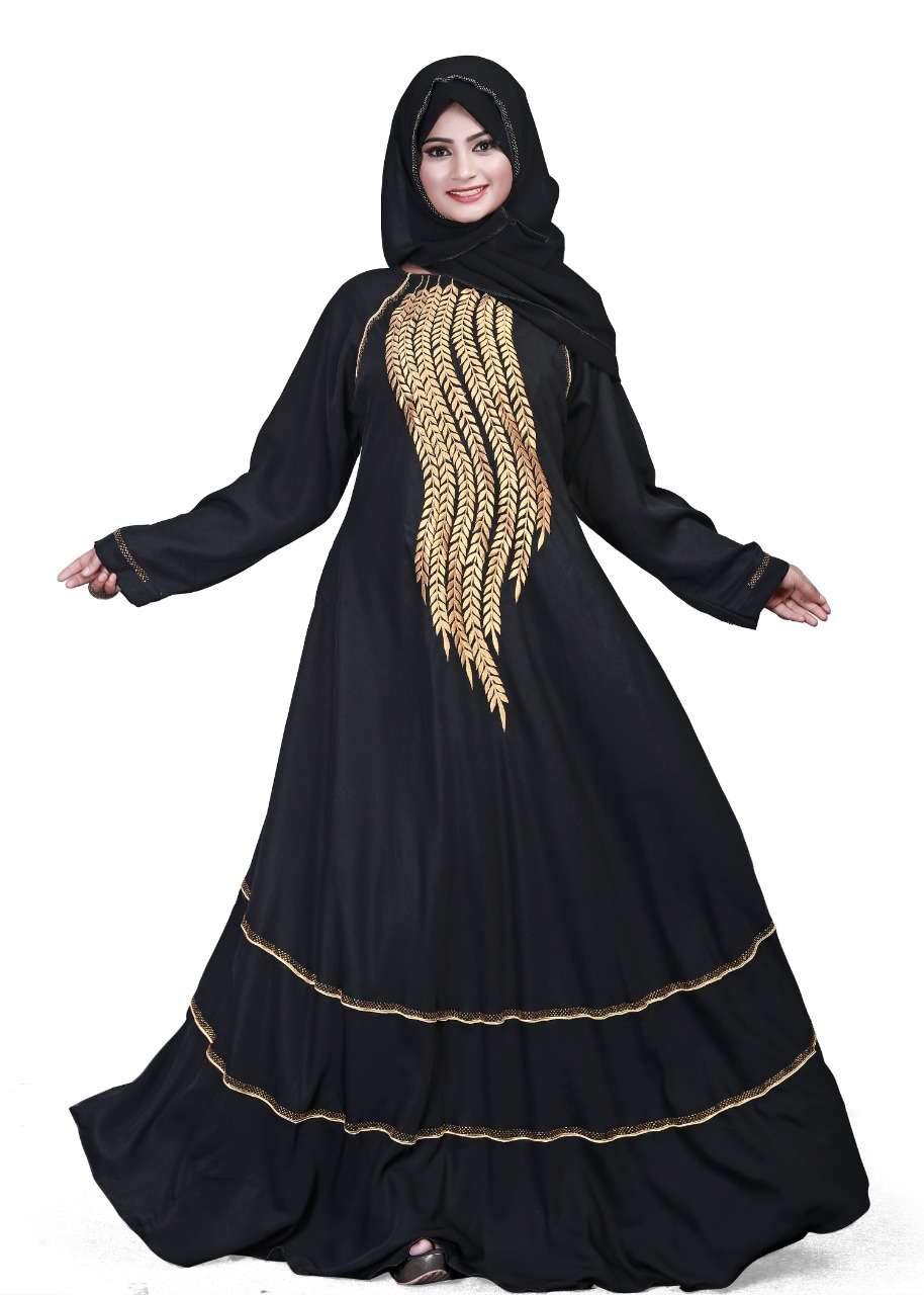 UMBRELLA ABAYA BY FASHID WHOLESALE 01 TO 04 SERIES BEAUTIFUL STYLISH FANCY COLORFUL CASUAL WEAR & ETHNIC WEAR IMPORTED NIDA BURQA AT WHOLESALE PRICE