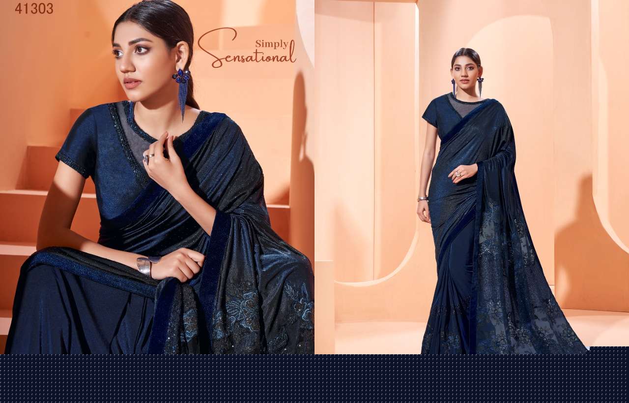SIRENA NX BY MAHOTSAV INDIAN TRADITIONAL WEAR COLLECTION BEAUTIFUL STYLISH FANCY COLORFUL PARTY WEAR & OCCASIONAL WEAR LYCRA SAREES AT WHOLESALE PRICE