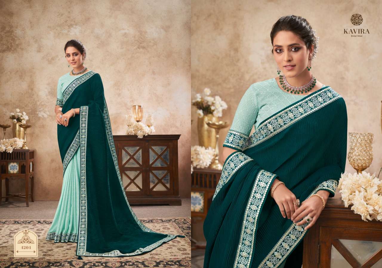 SNEHA BY KAVIRA 1201 TO 1209 SERIES INDIAN TRADITIONAL WEAR COLLECTION BEAUTIFUL STYLISH FANCY COLORFUL PARTY WEAR & OCCASIONAL WEAR GEORGETTE SAREES AT WHOLESALE PRICE