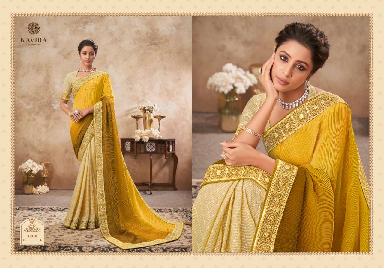 SNEHA BY KAVIRA 1201 TO 1209 SERIES INDIAN TRADITIONAL WEAR COLLECTION BEAUTIFUL STYLISH FANCY COLORFUL PARTY WEAR & OCCASIONAL WEAR GEORGETTE SAREES AT WHOLESALE PRICE