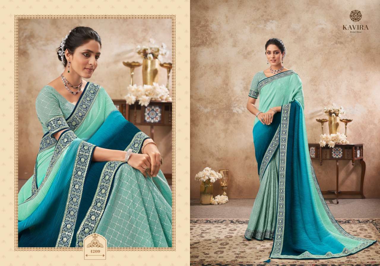 SNEHA BY KAVIRA 1201 TO 1209 SERIES INDIAN TRADITIONAL WEAR COLLECTION BEAUTIFUL STYLISH FANCY COLORFUL PARTY WEAR & OCCASIONAL WEAR GEORGETTE SAREES AT WHOLESALE PRICE