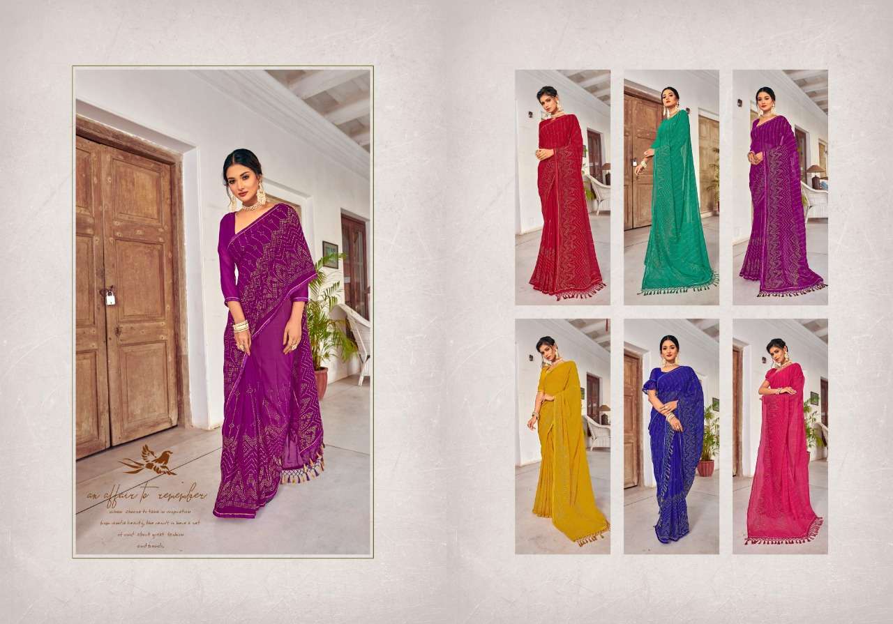 VARTIKA GEORGETTE BY YADU NANDAN FASHION 01 TO 06 SERIES INDIAN TRADITIONAL WEAR COLLECTION BEAUTIFUL STYLISH FANCY COLORFUL PARTY WEAR & OCCASIONAL WEAR GEORGETTE SAREES AT WHOLESALE PRICE