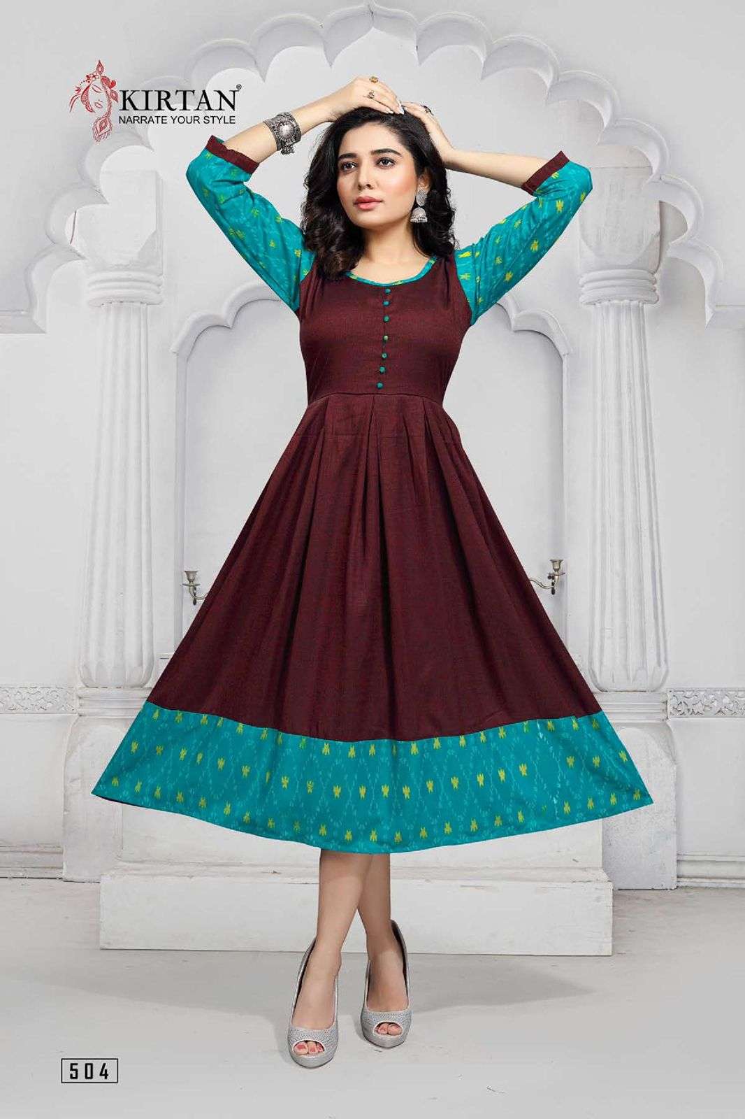 SUIDHAAGA VOL-5 BY KIRTAN 501 TO 506 SERIES DESIGNER STYLISH FANCY COLORFUL BEAUTIFUL PARTY WEAR & ETHNIC WEAR COLLECTION RAYON PRINT KURTIS AT WHOLESALE PRICE