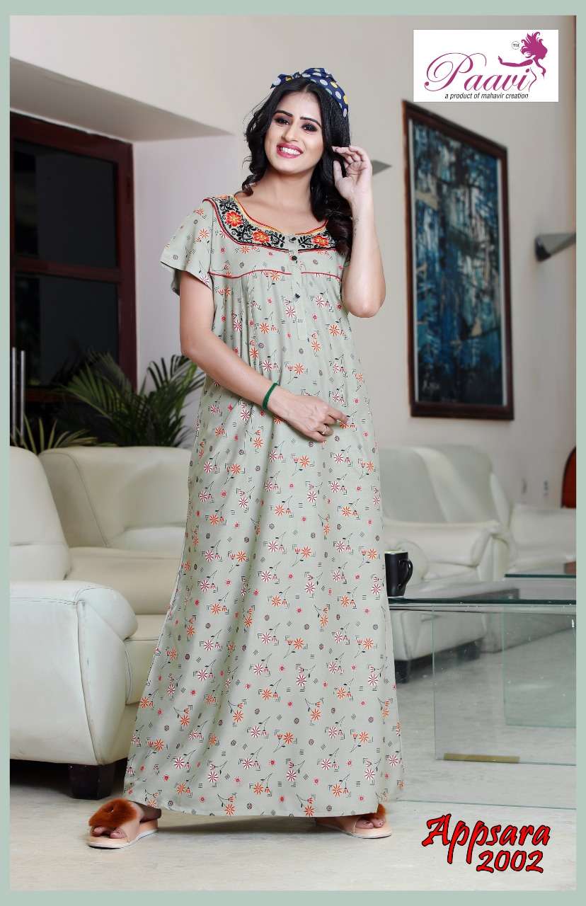 APPSARA VOL-2 BY PAAVI 2001 TO 2008 SERIES BEAUTIFUL STYLISH FANCY COLORFUL CASUAL WEAR & ETHNIC WEAR RAYON PRINT GOWNS AT WHOLESALE PRICE