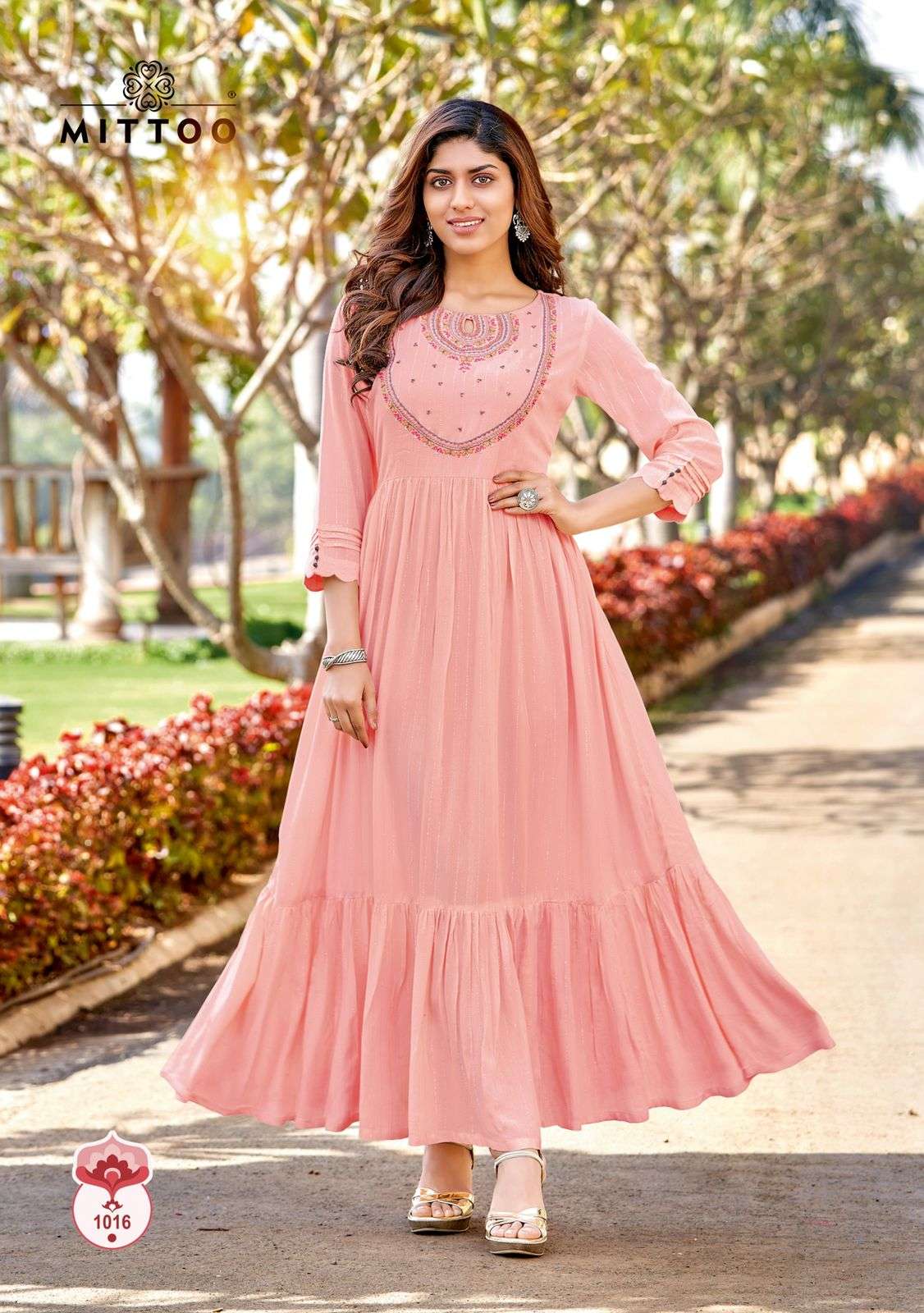 PAKHI BY MITTOO BEAUTIFUL STYLISH FANCY COLORFUL CASUAL WEAR & ETHNIC WEAR RAYON EMBROIDERED GOWNS AT WHOLESALE PRICE