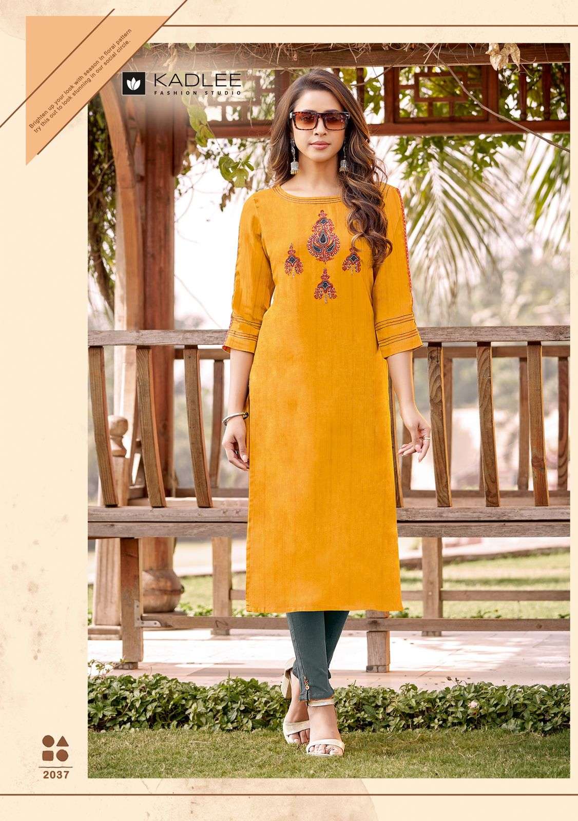 SHALINI VOL-4 BY KADLEE 2037 TO 2041 SERIES DESIGNER STYLISH FANCY COLORFUL BEAUTIFUL PARTY WEAR & ETHNIC WEAR COLLECTION NYLON VISCOSE KURTIS WITH BOTTOM AT WHOLESALE PRICE