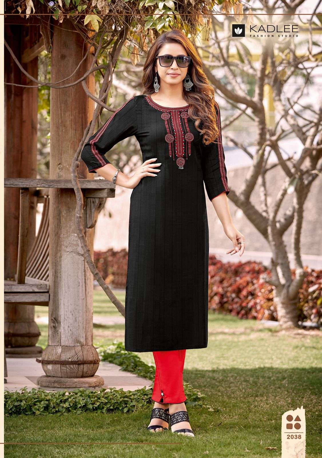 SHALINI VOL-4 BY KADLEE 2037 TO 2041 SERIES DESIGNER STYLISH FANCY COLORFUL BEAUTIFUL PARTY WEAR & ETHNIC WEAR COLLECTION NYLON VISCOSE KURTIS WITH BOTTOM AT WHOLESALE PRICE
