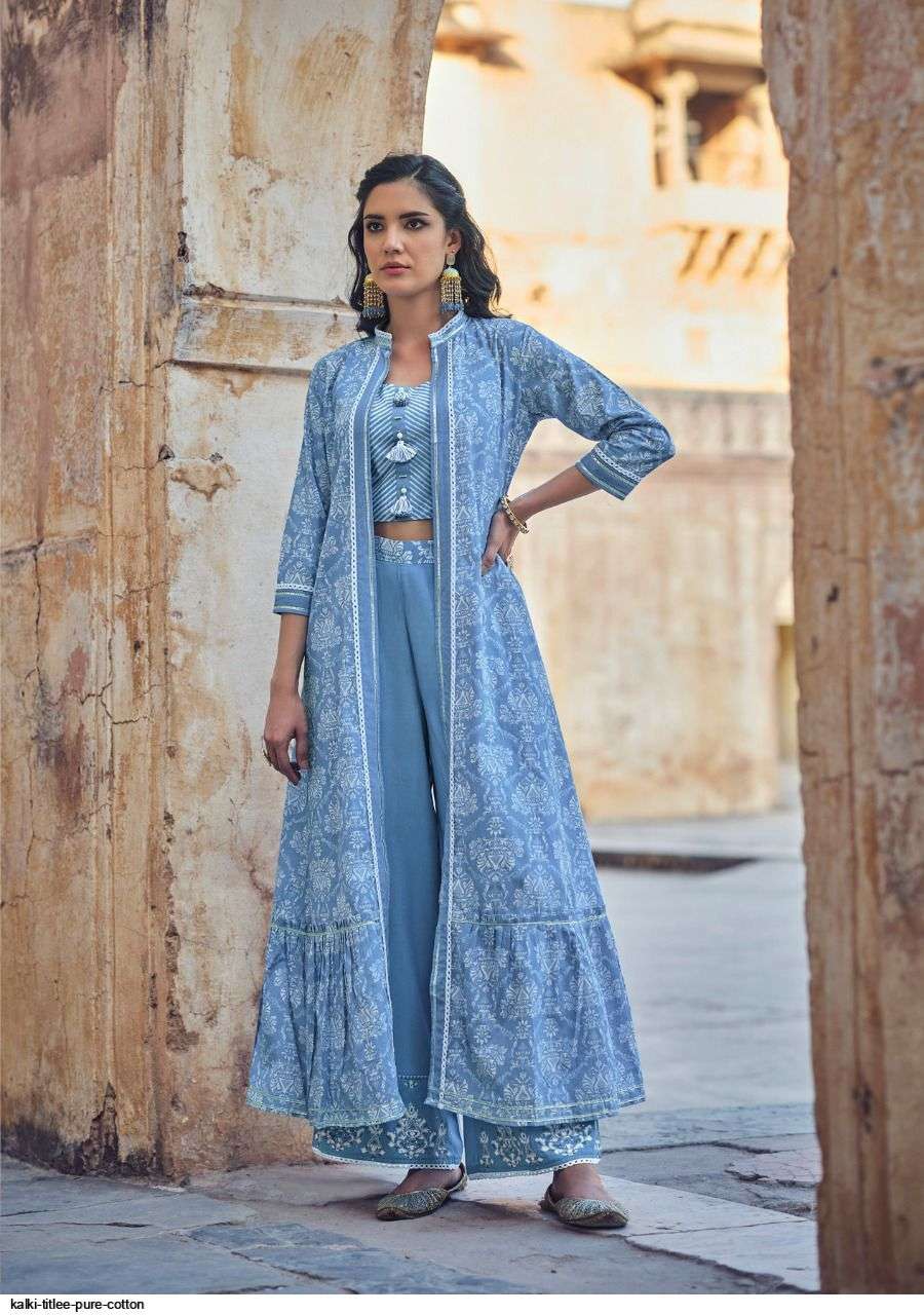 Titlee By Kalki 11001 To 11005 Series Designer Stylish Fancy Colorful Beautiful Party Wear & Ethnic Wear Collection Cotton Print Tops With Bottom At Wholesale Price
