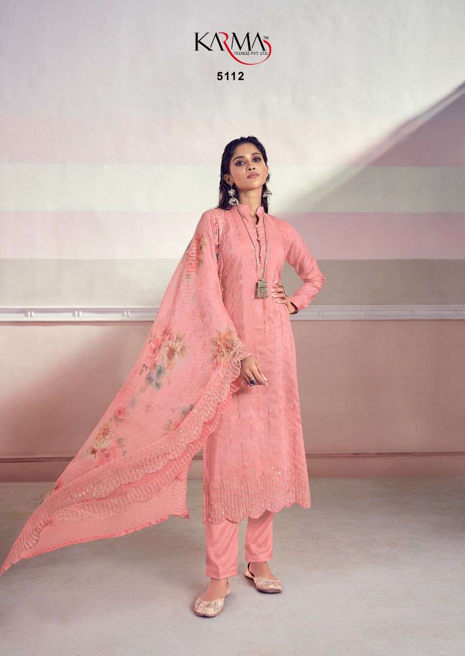 MEHRAM VOL-5 BY KARMA TRENDZ 5112 TO 5118 SERIES BEAUTIFUL SUITS COLORFUL STYLISH FANCY CASUAL WEAR & ETHNIC WEAR PURE MUSLIN EMBROIDERED DRESSES AT WHOLESALE PRICE