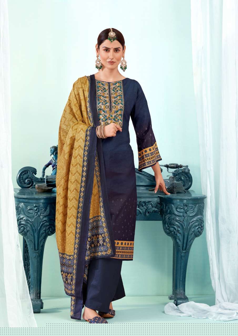 NAISHAA BY YASHIKA TRENDS 1001 TO 1008 SERIES BEAUTIFUL SUITS COLORFUL STYLISH FANCY CASUAL WEAR & ETHNIC WEAR HEAVY COTTON PRINT DRESSES AT WHOLESALE PRICE