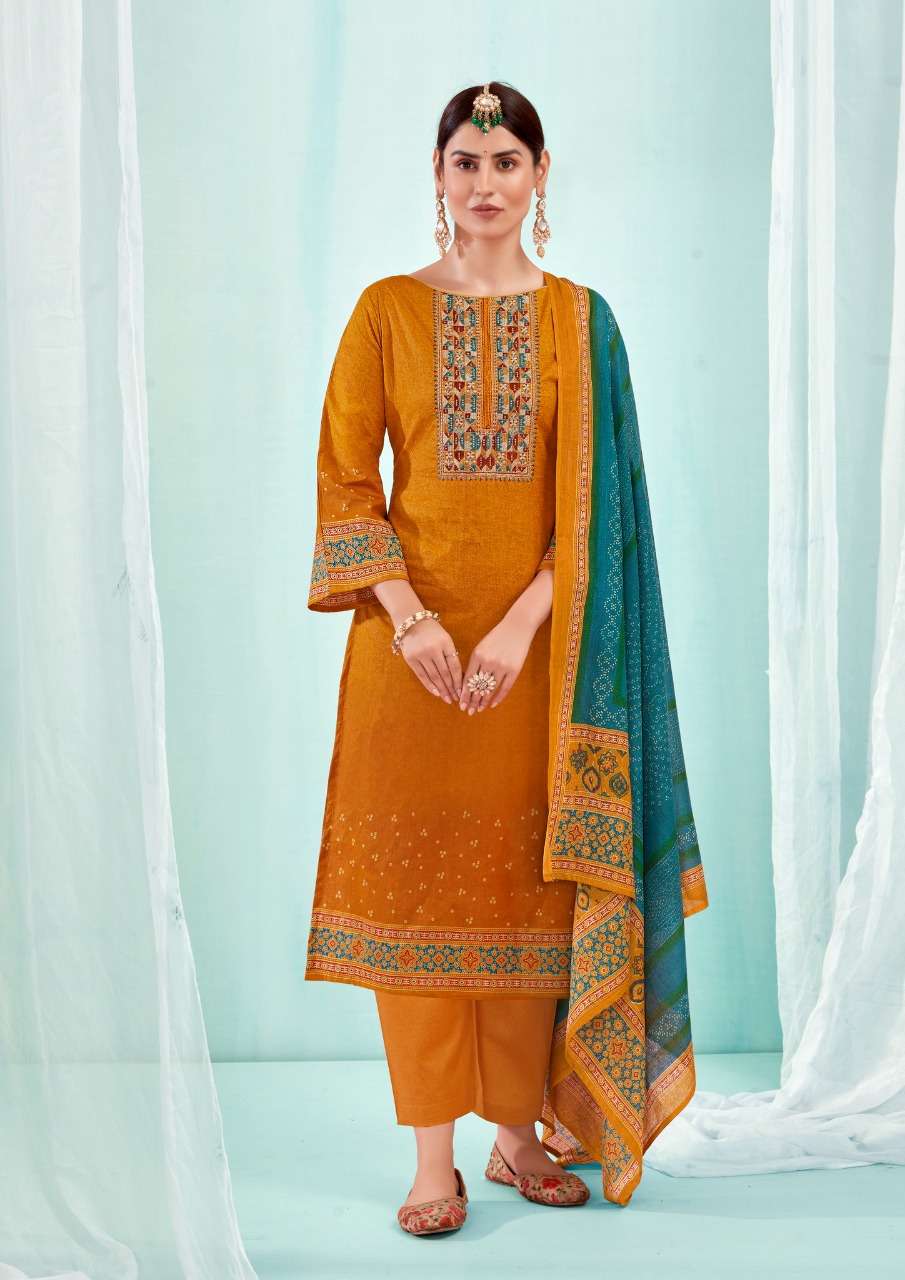 NAISHAA BY YASHIKA TRENDS 1001 TO 1008 SERIES BEAUTIFUL SUITS COLORFUL STYLISH FANCY CASUAL WEAR & ETHNIC WEAR HEAVY COTTON PRINT DRESSES AT WHOLESALE PRICE