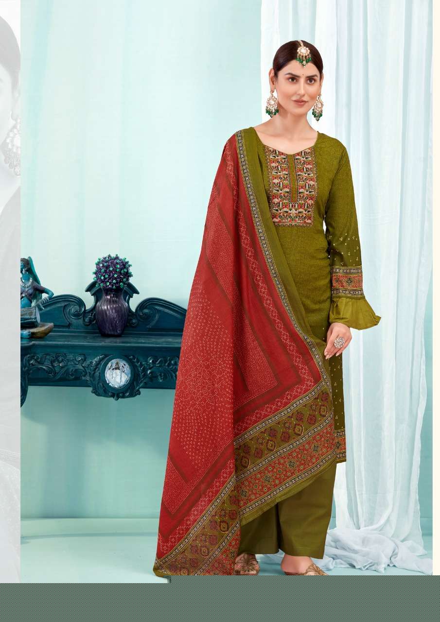 NAISHAA BY YASHIKA TRENDS 1001 TO 1008 SERIES BEAUTIFUL SUITS COLORFUL STYLISH FANCY CASUAL WEAR & ETHNIC WEAR HEAVY COTTON PRINT DRESSES AT WHOLESALE PRICE