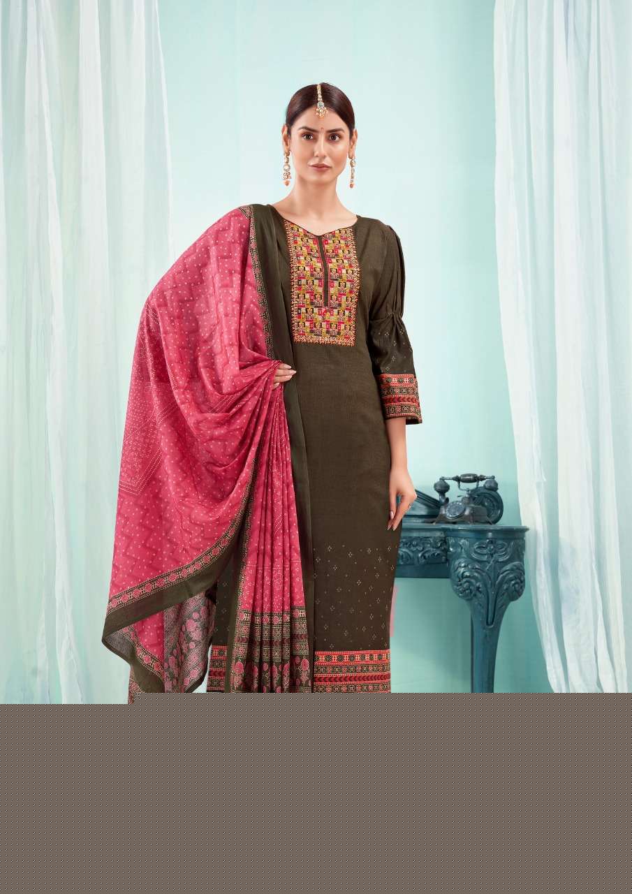 NAISHAA BY YASHIKA TRENDS 1001 TO 1008 SERIES BEAUTIFUL SUITS COLORFUL STYLISH FANCY CASUAL WEAR & ETHNIC WEAR HEAVY COTTON PRINT DRESSES AT WHOLESALE PRICE