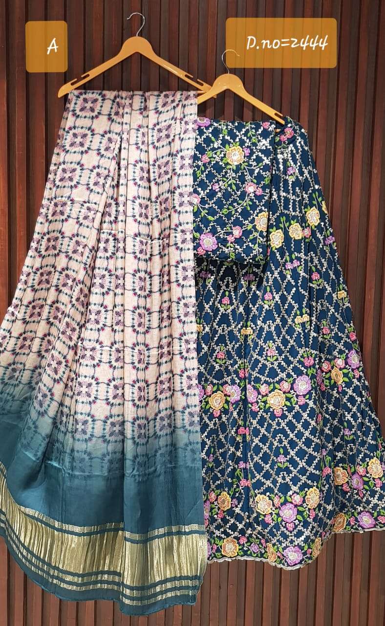 LADY GAGA BY ANANDAM 2443-A TO 2448-B SERIES INDIAN TRADITIONAL BEAUTIFUL STYLISH DESIGNER BANARASI SILK JACQUARD EMBROIDERED PARTY WEAR FANCY LEHENGAS AT WHOLESALE PRICE