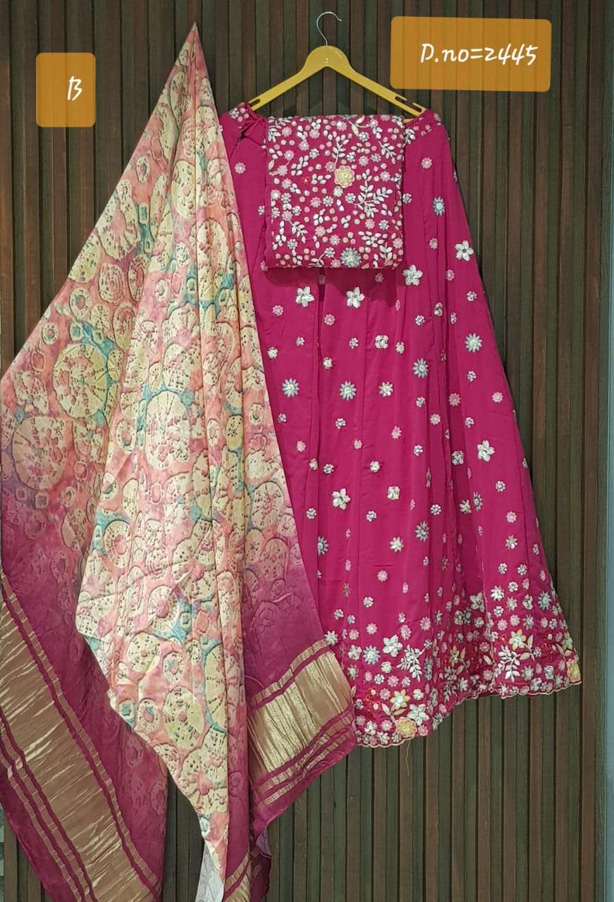 LADY GAGA BY ANANDAM 2443-A TO 2448-B SERIES INDIAN TRADITIONAL BEAUTIFUL STYLISH DESIGNER BANARASI SILK JACQUARD EMBROIDERED PARTY WEAR FANCY LEHENGAS AT WHOLESALE PRICE