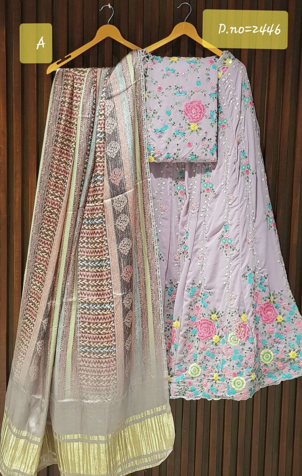 LADY GAGA BY ANANDAM 2443-A TO 2448-B SERIES INDIAN TRADITIONAL BEAUTIFUL STYLISH DESIGNER BANARASI SILK JACQUARD EMBROIDERED PARTY WEAR FANCY LEHENGAS AT WHOLESALE PRICE