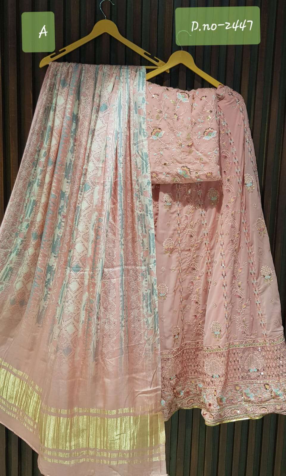 LADY GAGA BY ANANDAM 2443-A TO 2448-B SERIES INDIAN TRADITIONAL BEAUTIFUL STYLISH DESIGNER BANARASI SILK JACQUARD EMBROIDERED PARTY WEAR FANCY LEHENGAS AT WHOLESALE PRICE